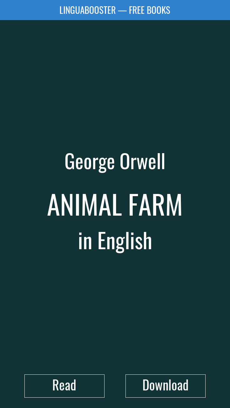 Animal Farm: Read the book online Download: PDF FB2 EPUb DOC TXT for free