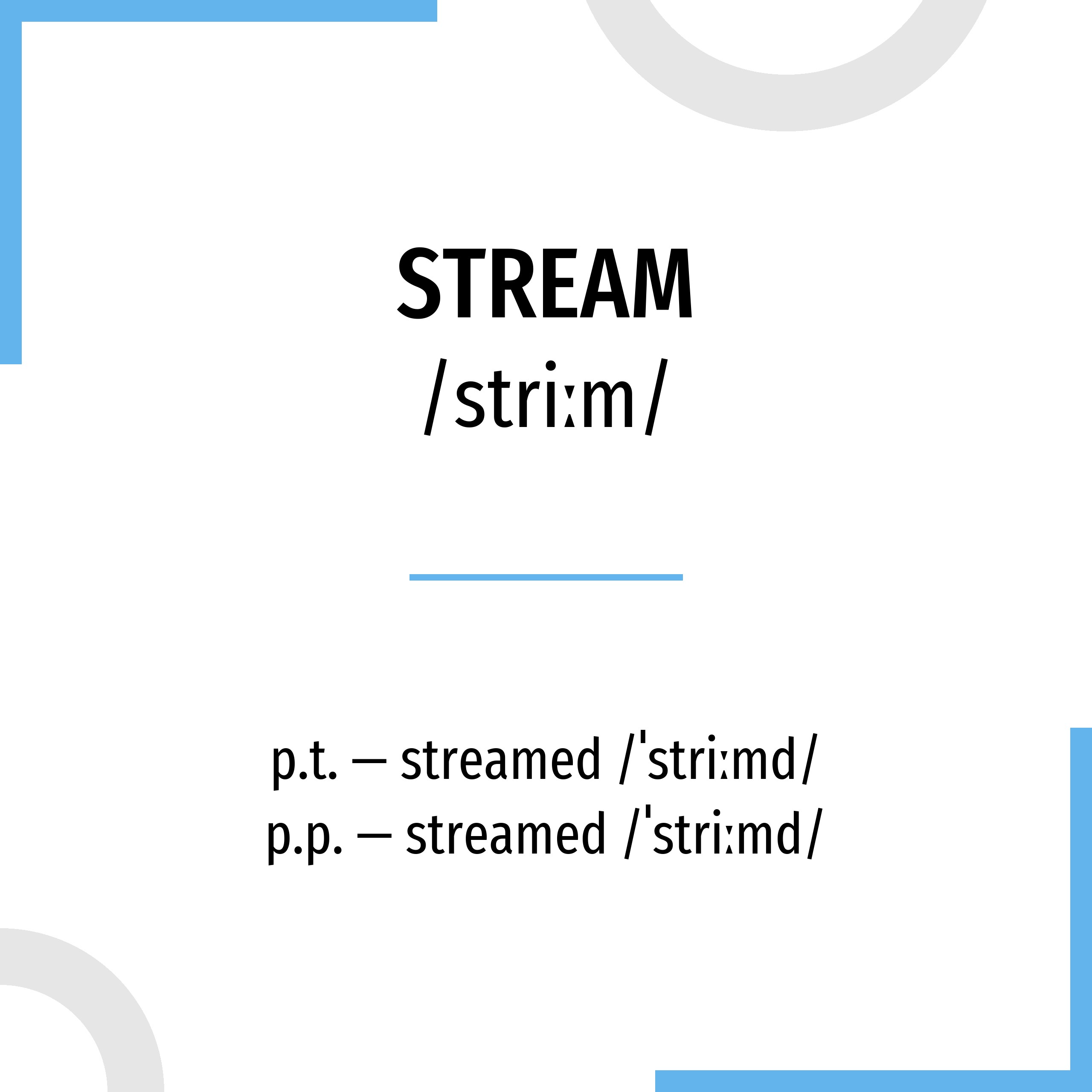 Past Tense of Stream, Past Participle of Stream, V1 V2 V3 V4 V5