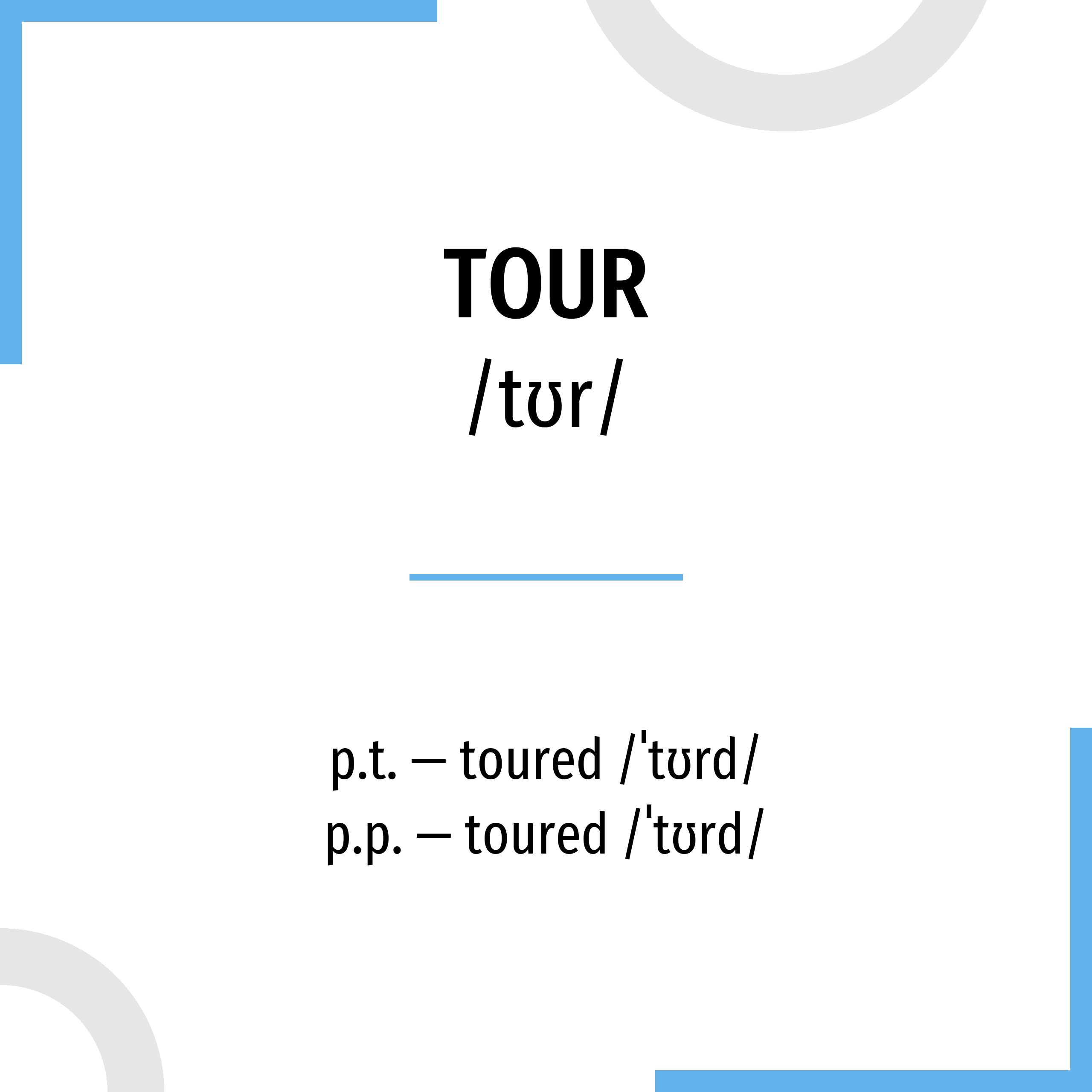past of tour verb