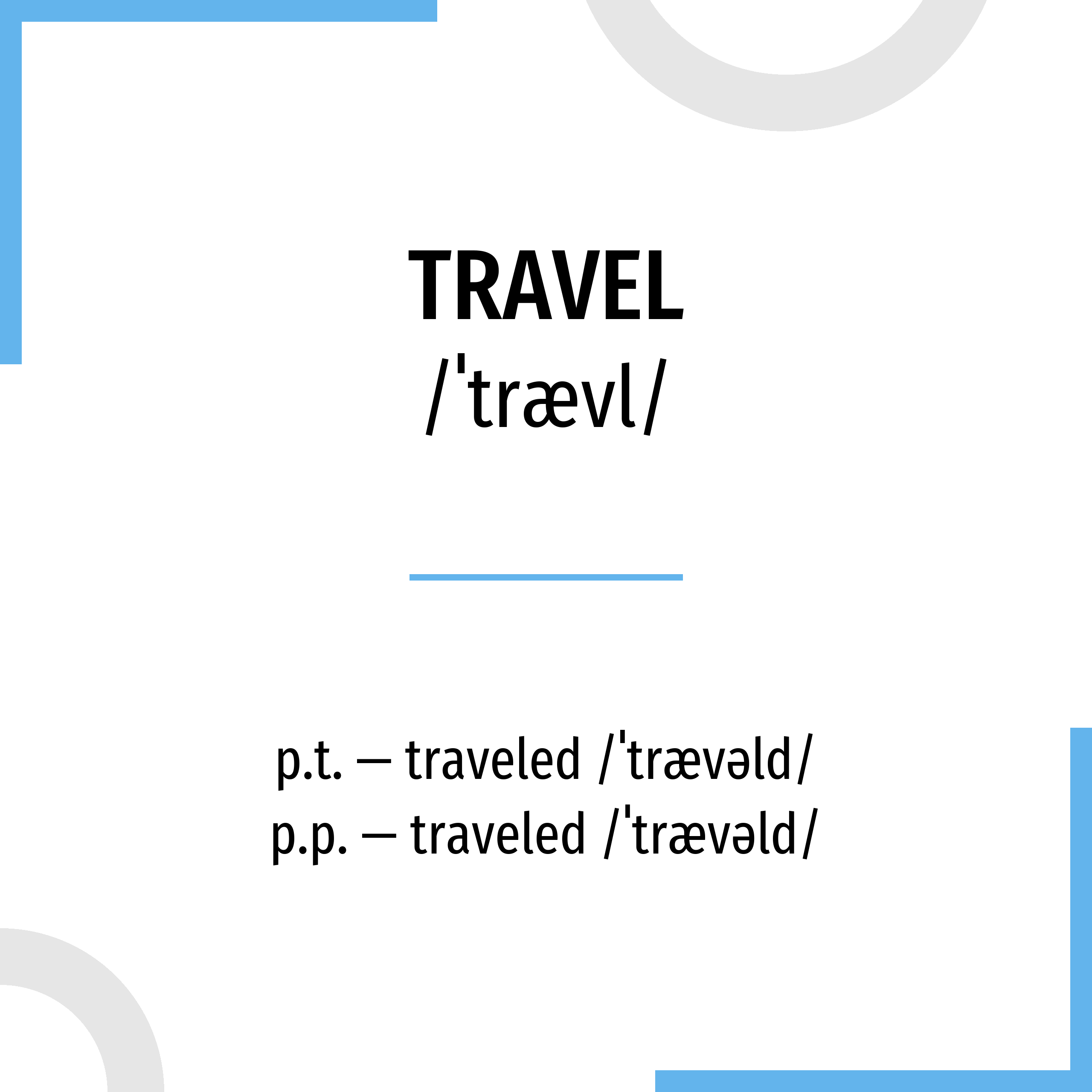 travel verb form