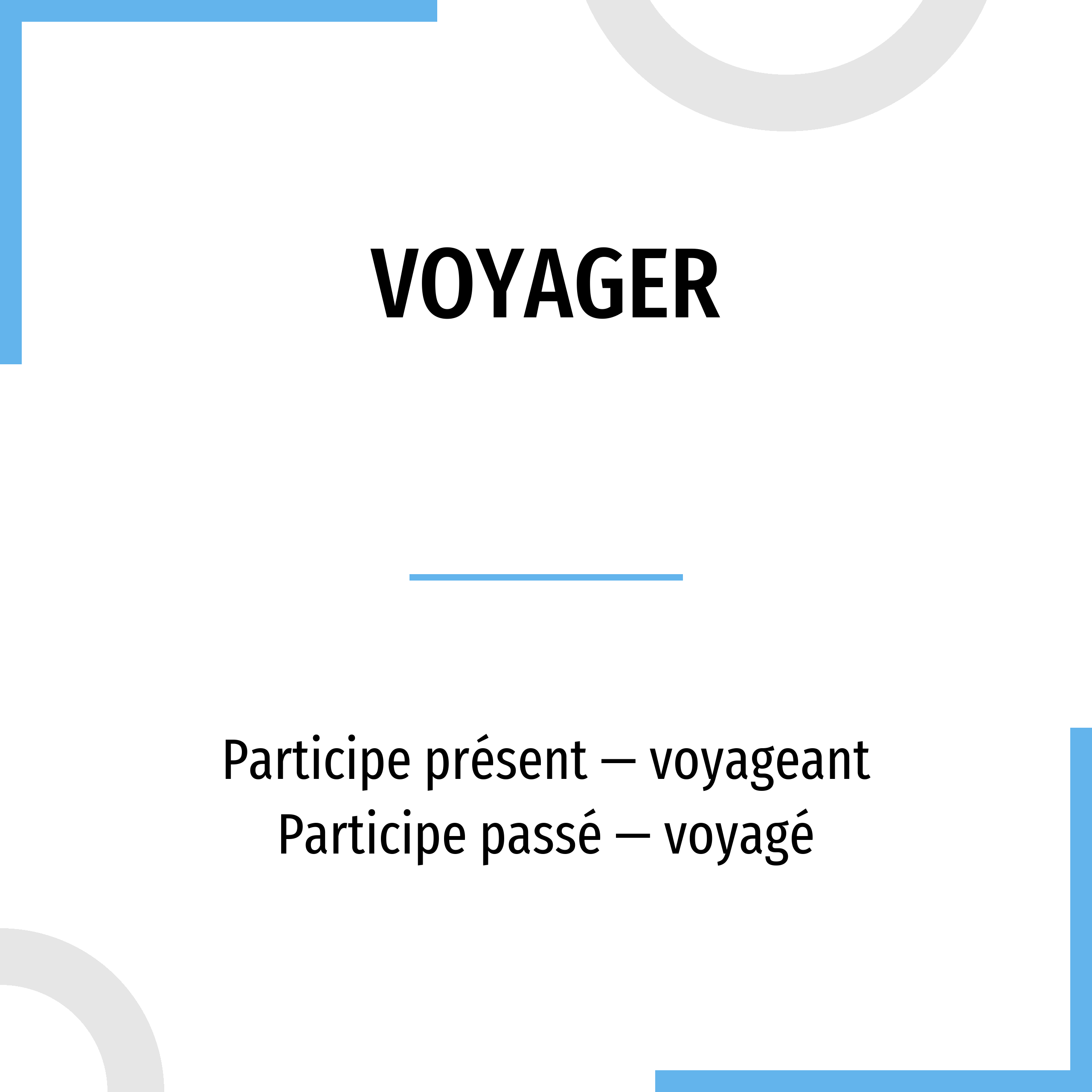 voyager in french conjugation verbs