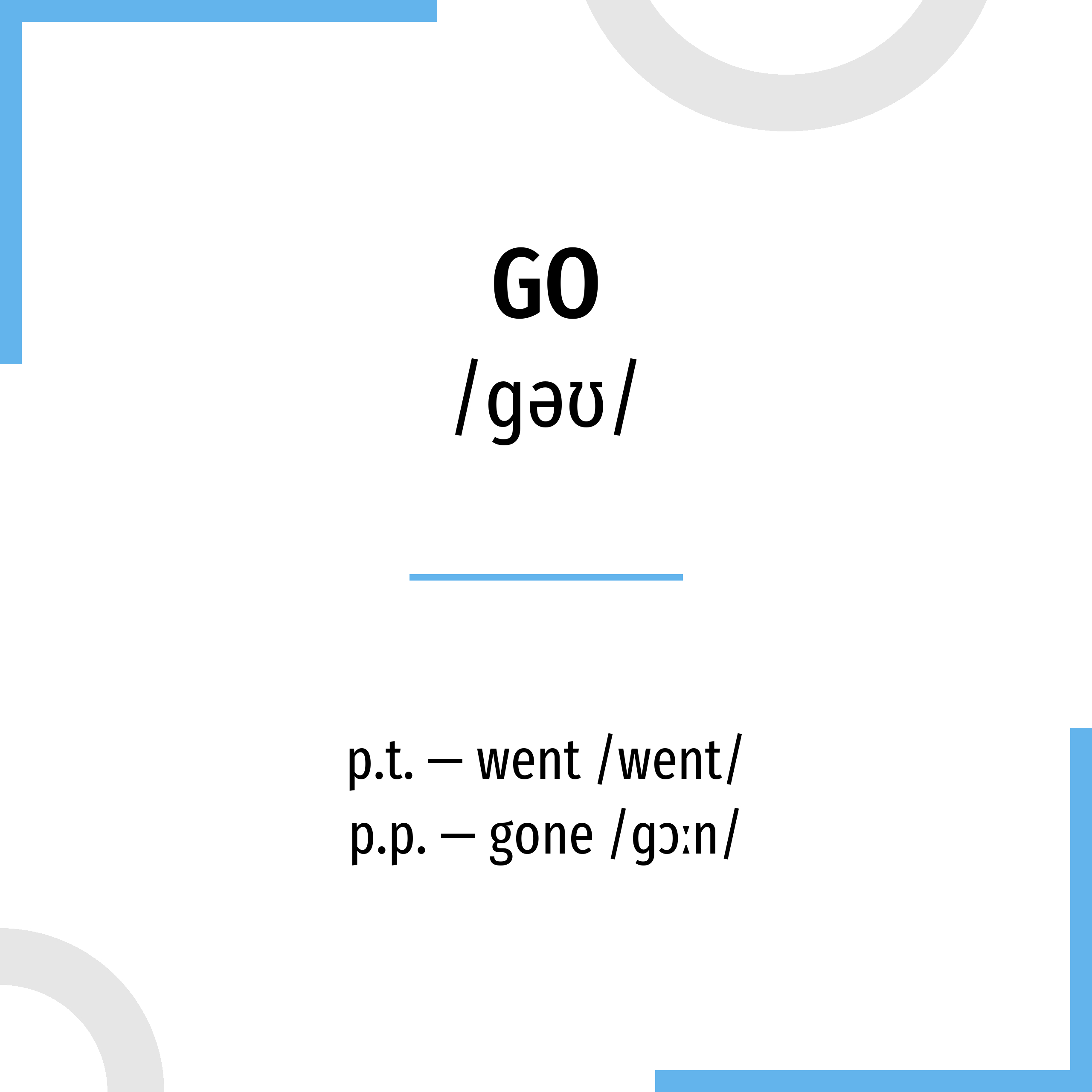 Go goes правило в английском